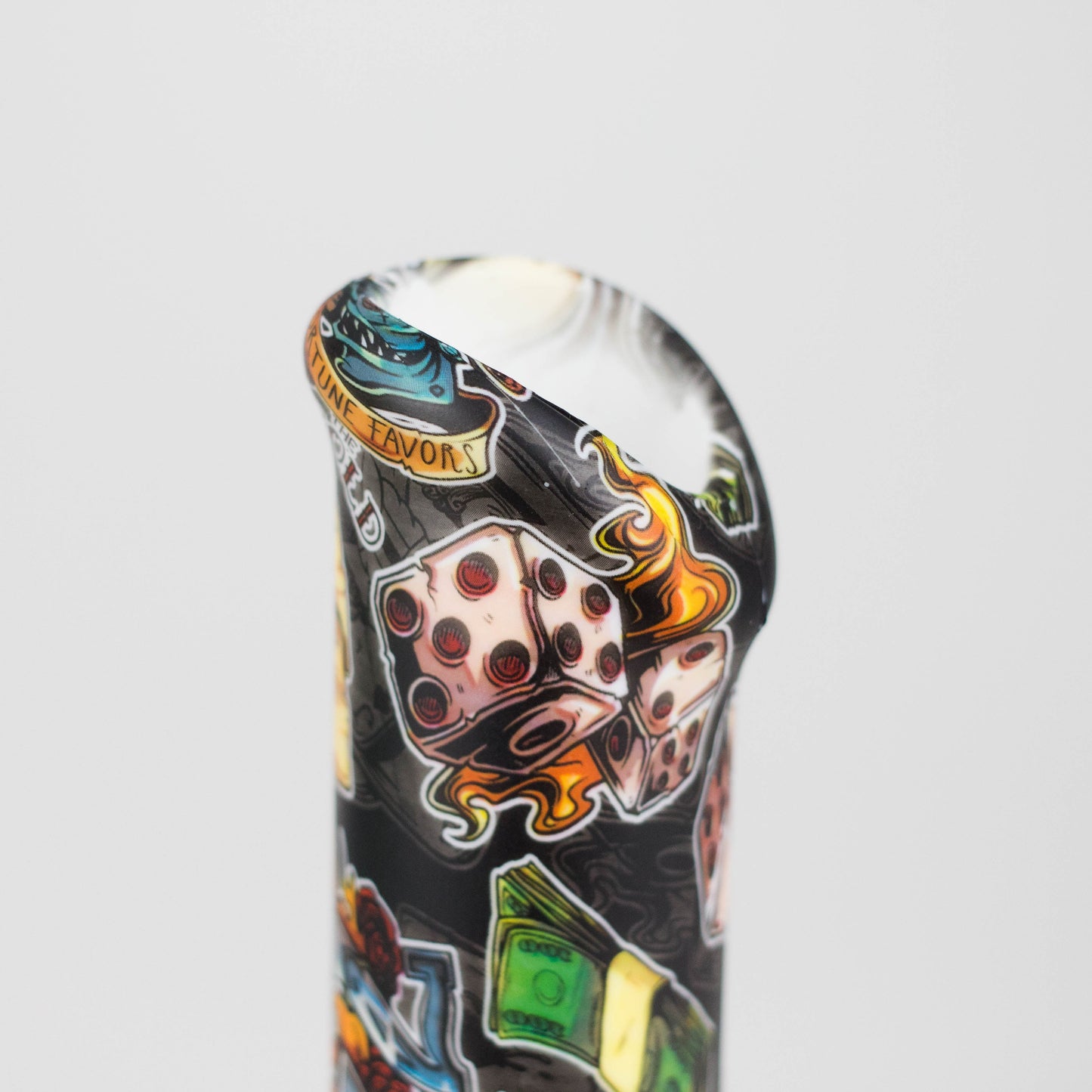 HIT | Art Silicone 10" Tube Water pipe with Glass bowl [HIT313]-Assorted designs