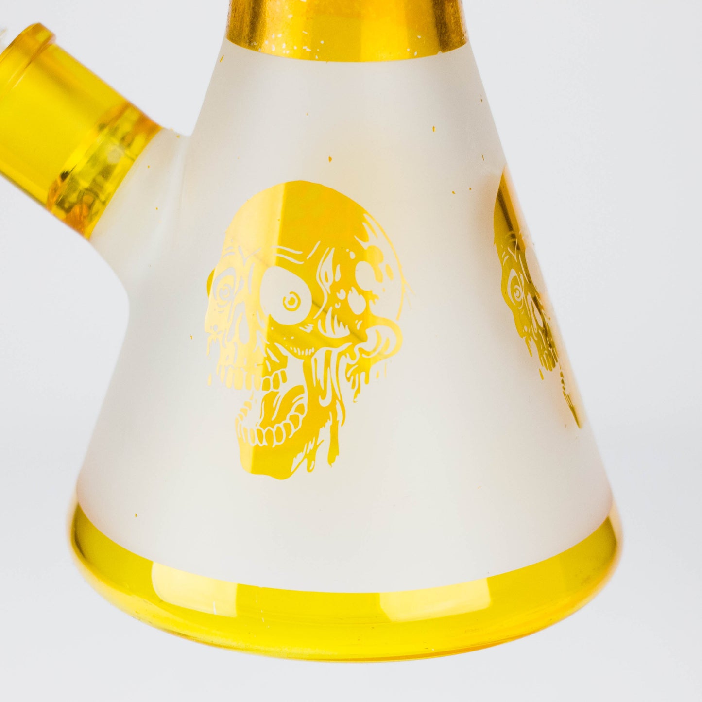 FOGGX | 14" Sandblasted Frosted Big Skull Beaker Water Pipe – 7mm Thick