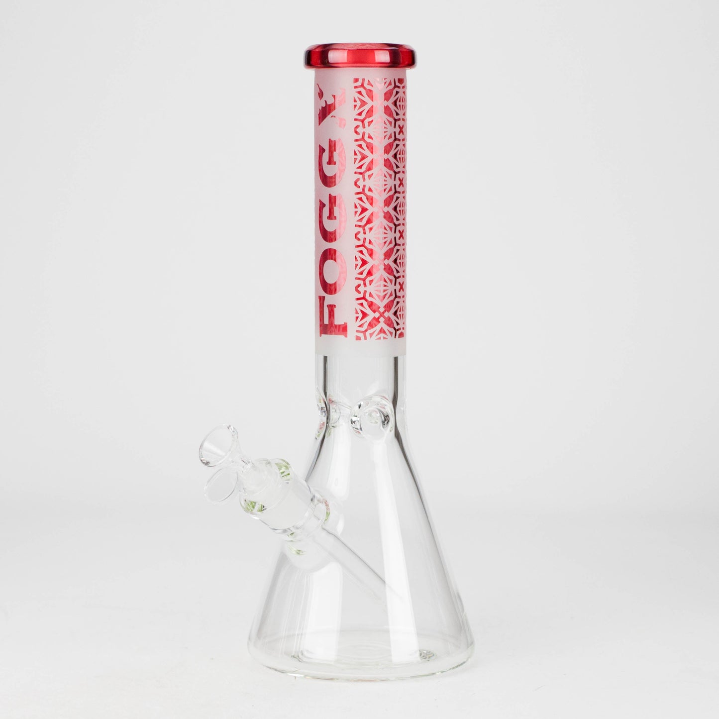 FOGGX | 14" Sandblasted Beaker Glass Water Pipe – 7mm Thick