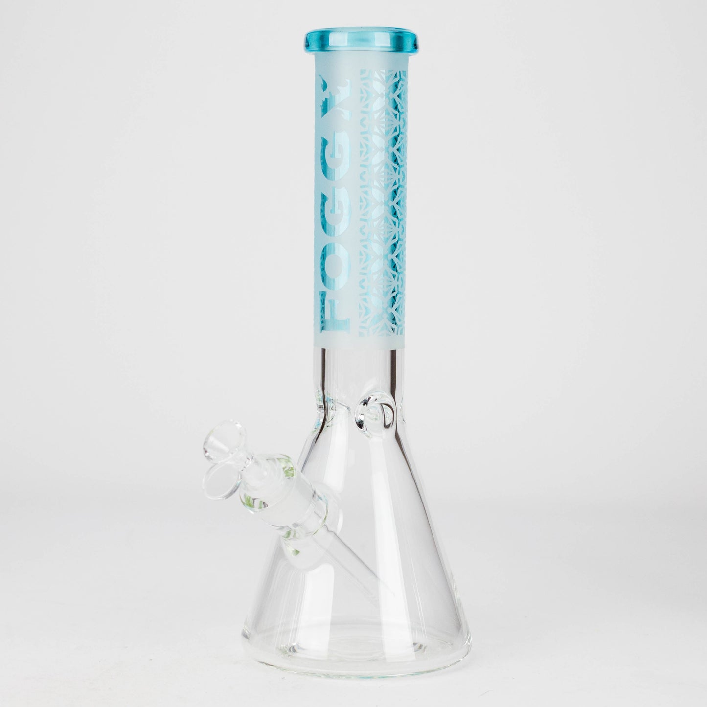 FOGGX | 14" Sandblasted Beaker Glass Water Pipe – 7mm Thick