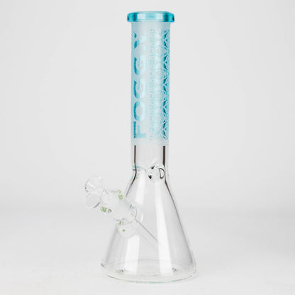 FOGGX | 14" Sandblasted Beaker Glass Water Pipe – 7mm Thick