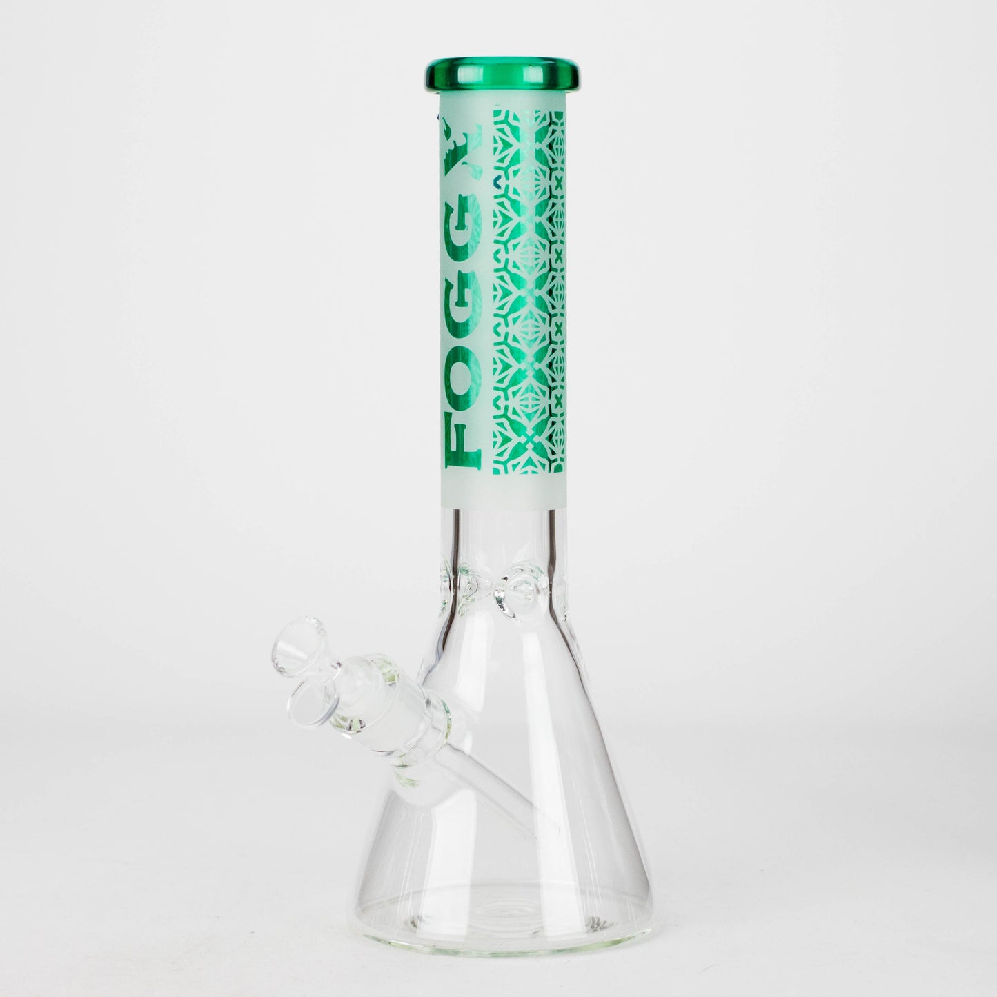 FOGGX | 14" Sandblasted Beaker Glass Water Pipe – 7mm Thick