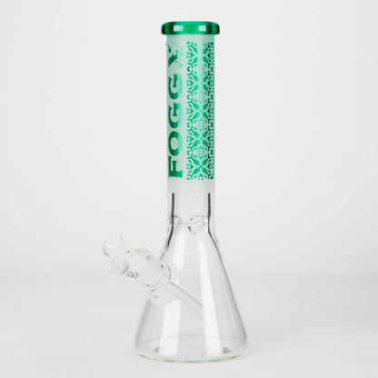 FOGGX | 14" Sandblasted Beaker Glass Water Pipe – 7mm Thick