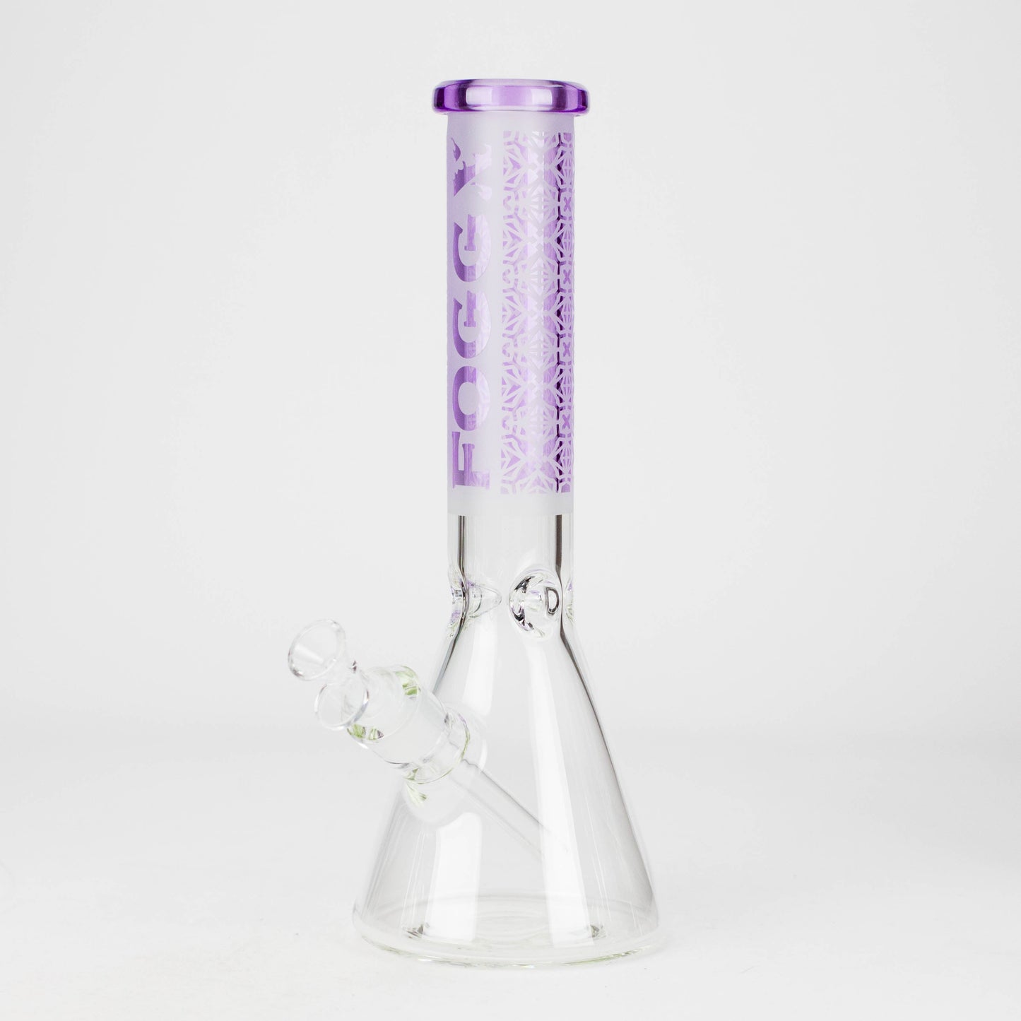 FOGGX | 14" Sandblasted Beaker Glass Water Pipe – 7mm Thick