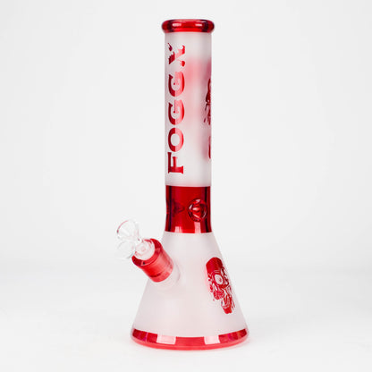 FOGGX | 14" Sandblasted Frosted Big Skull Beaker Water Pipe – 7mm Thick
