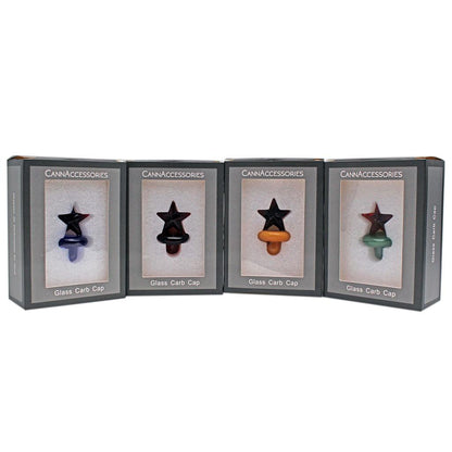 CannAccessories | Glass Star Carb Cap (Blue)