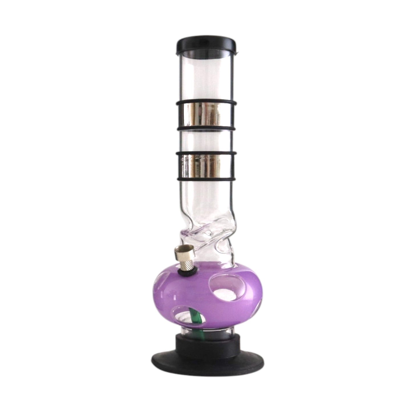 12" Acrylic Waterpipe with Detachable Metal Slider- 2pcs