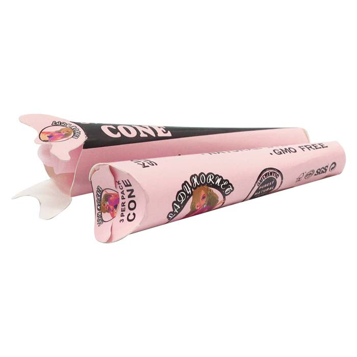 LADY HORNET | Pink King Size Pre-Rolled Cones – 3pcs/Pack, 32 Packs/Box