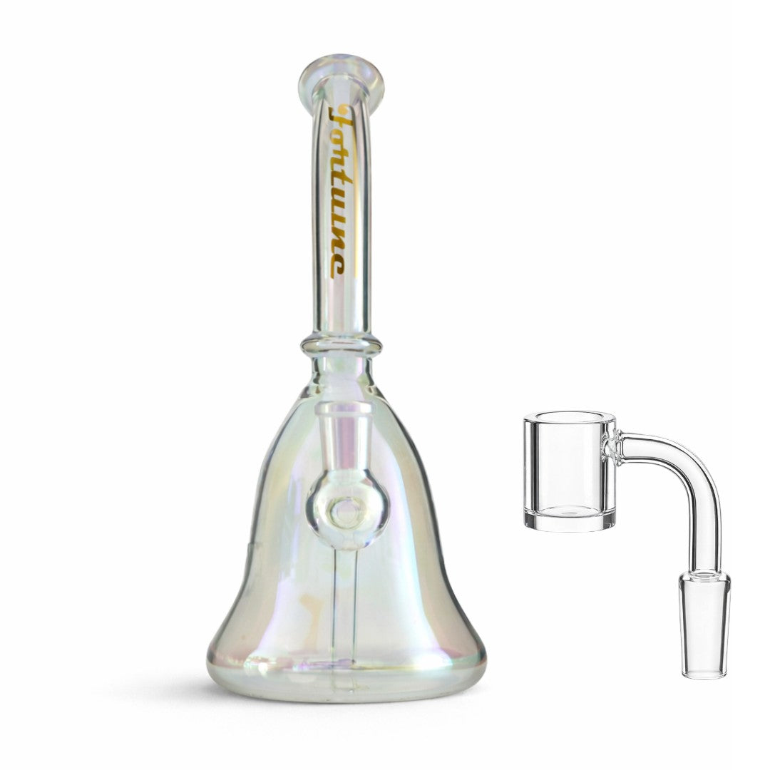 Fortune | 9" Iridescent Glass Rig