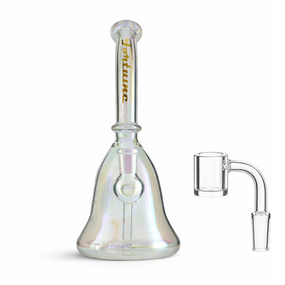 Fortune | 9" Iridescent Glass Rig