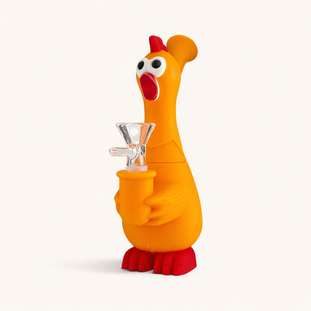 9" Screaming Chicken Silicone Waterpipe