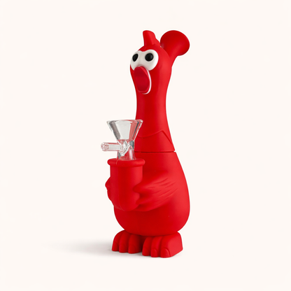 9" Screaming Chicken Silicone Waterpipe
