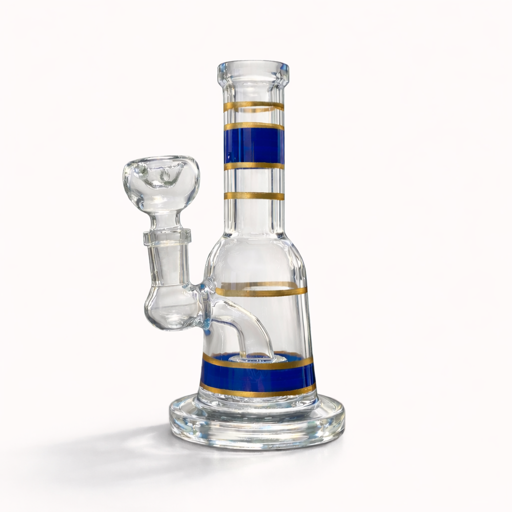 Mini Crown 6” Circ Perc Glass Bong