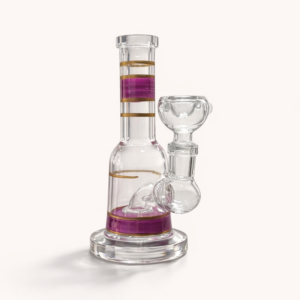 Mini Crown 6” Circ Perc Glass Bong