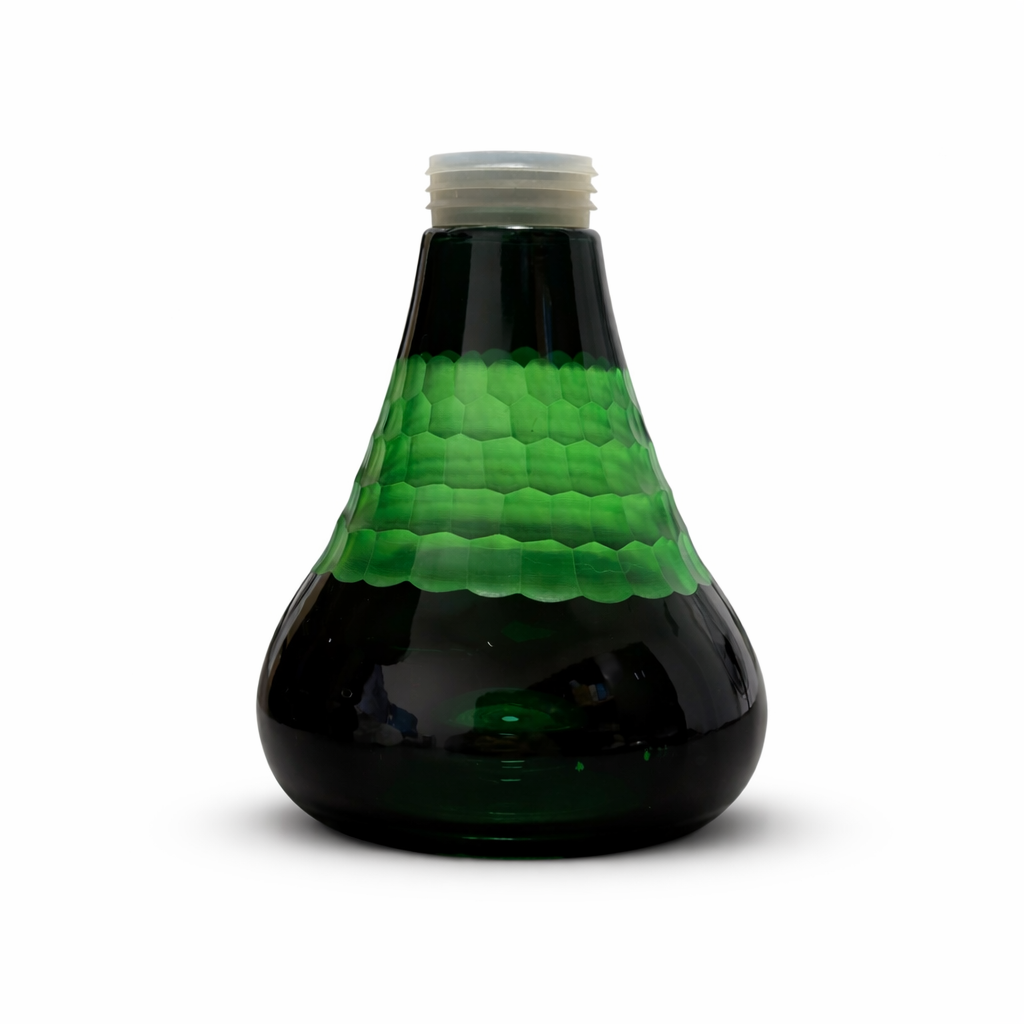 18" Honeycomb Modern Dual Hose Glass Hookah