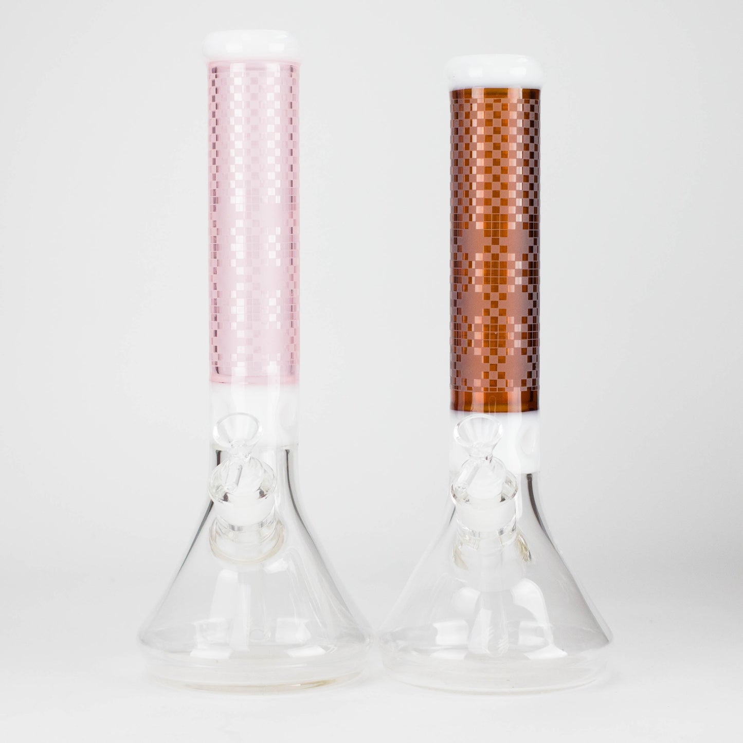 14" Glass Bong with Mosaic Art Design - 7mm Thick