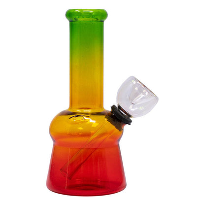 5" Rasta Colored Cylindrical Medium Glass Bong