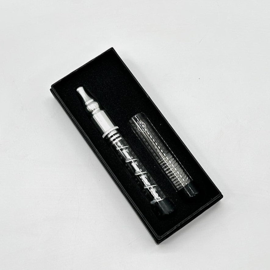 Metal Twisty Glass Blunt - Pen pipes Dab Rigs One Hitter 3 in 1