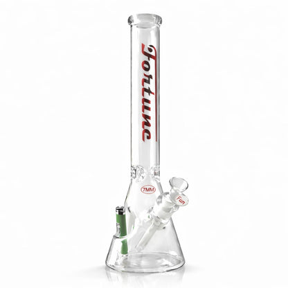 Fortune | 18" Beaker Bong – 7mm w/ Lighter Holder