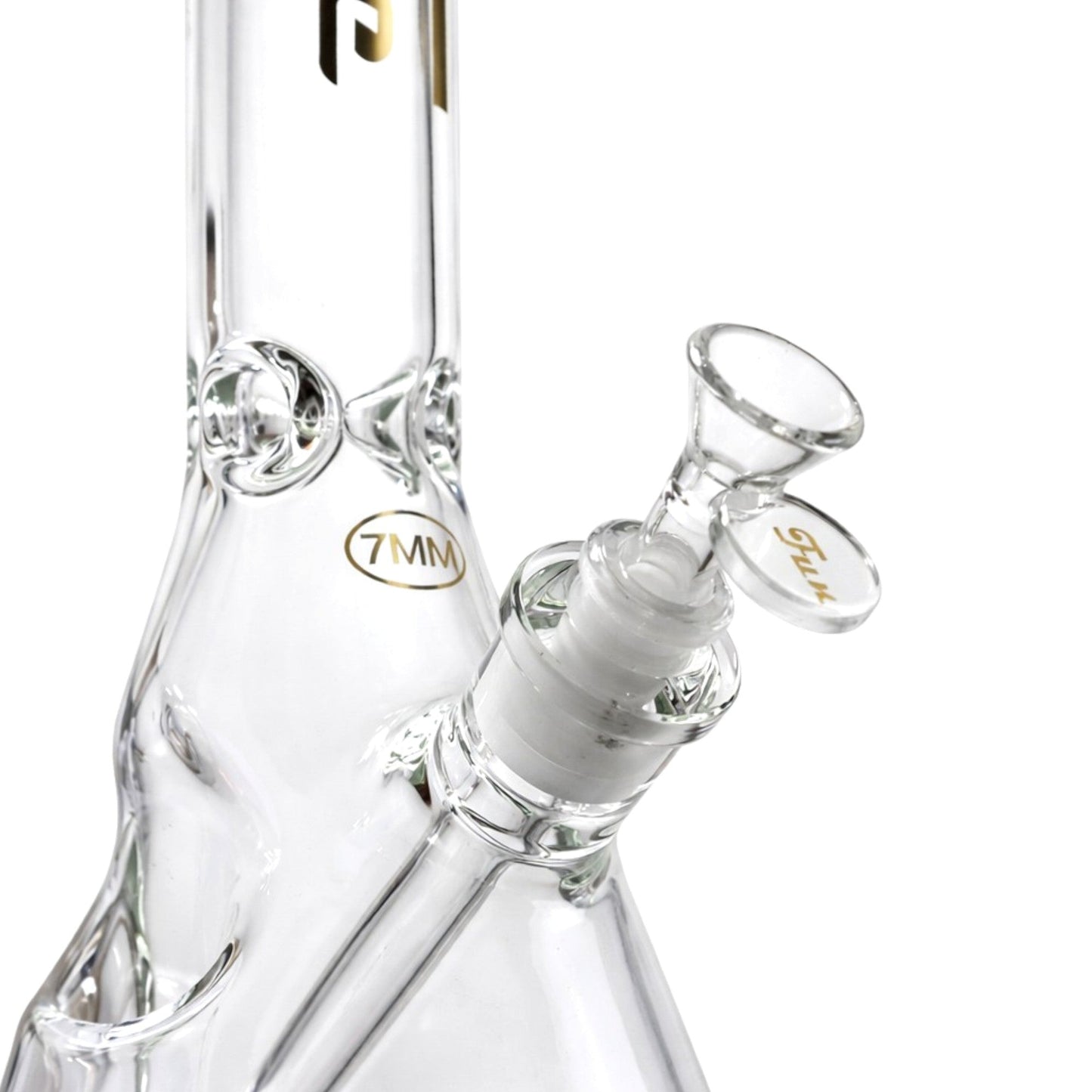 Fortune | 18" Beaker Bong – 7mm w/ Lighter Holder