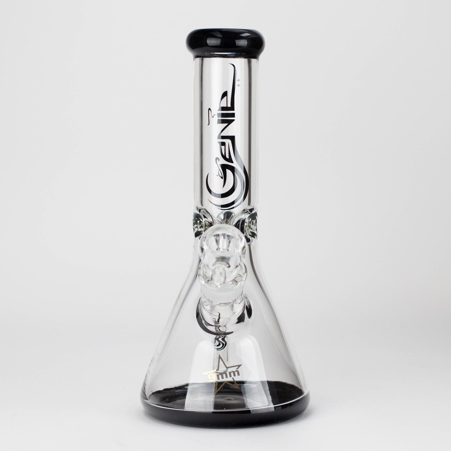 Genie | 12" Classic Beaker Bong – 9 mm Thick Clear Glass