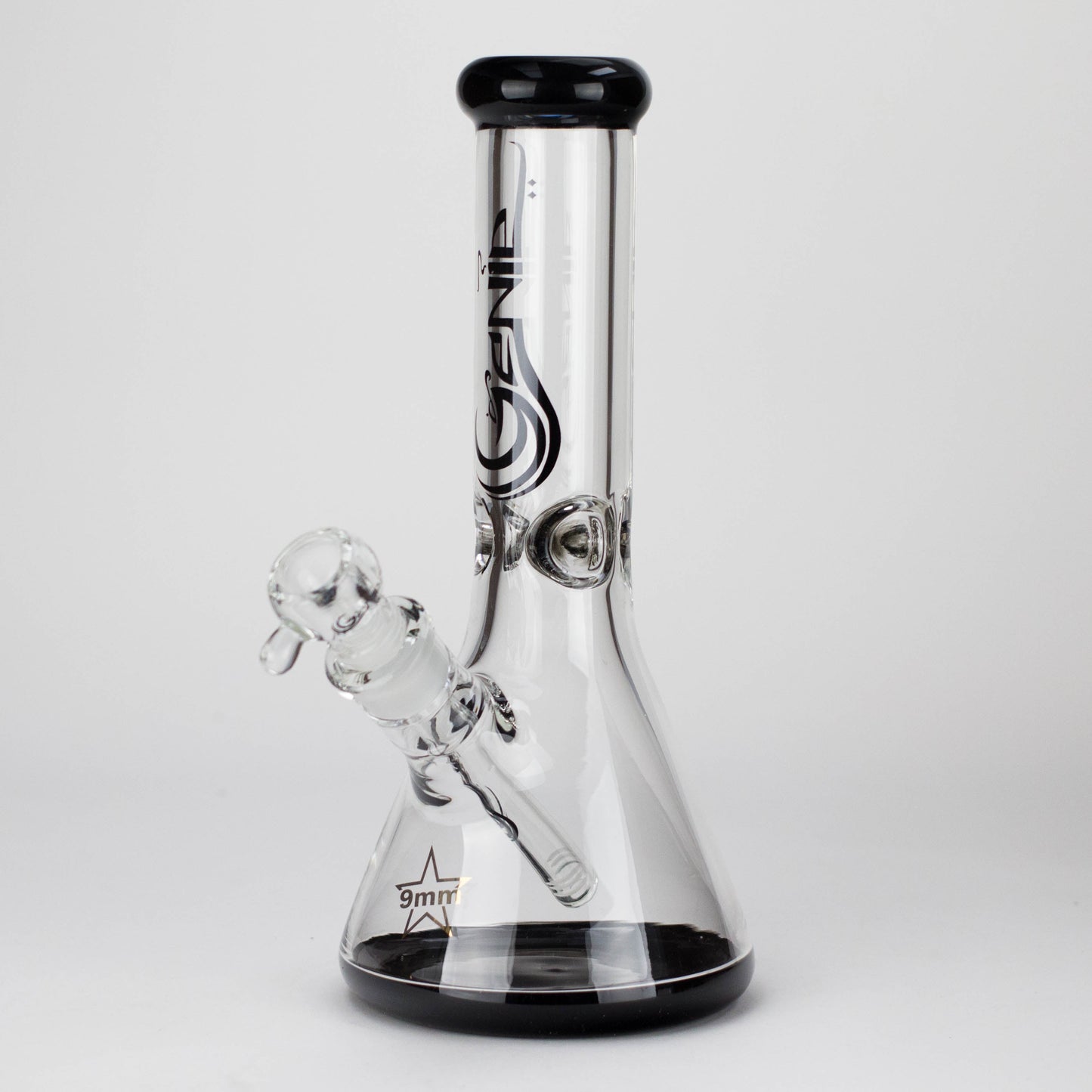Genie | 12" Classic Beaker Bong – 9 mm Thick Clear Glass