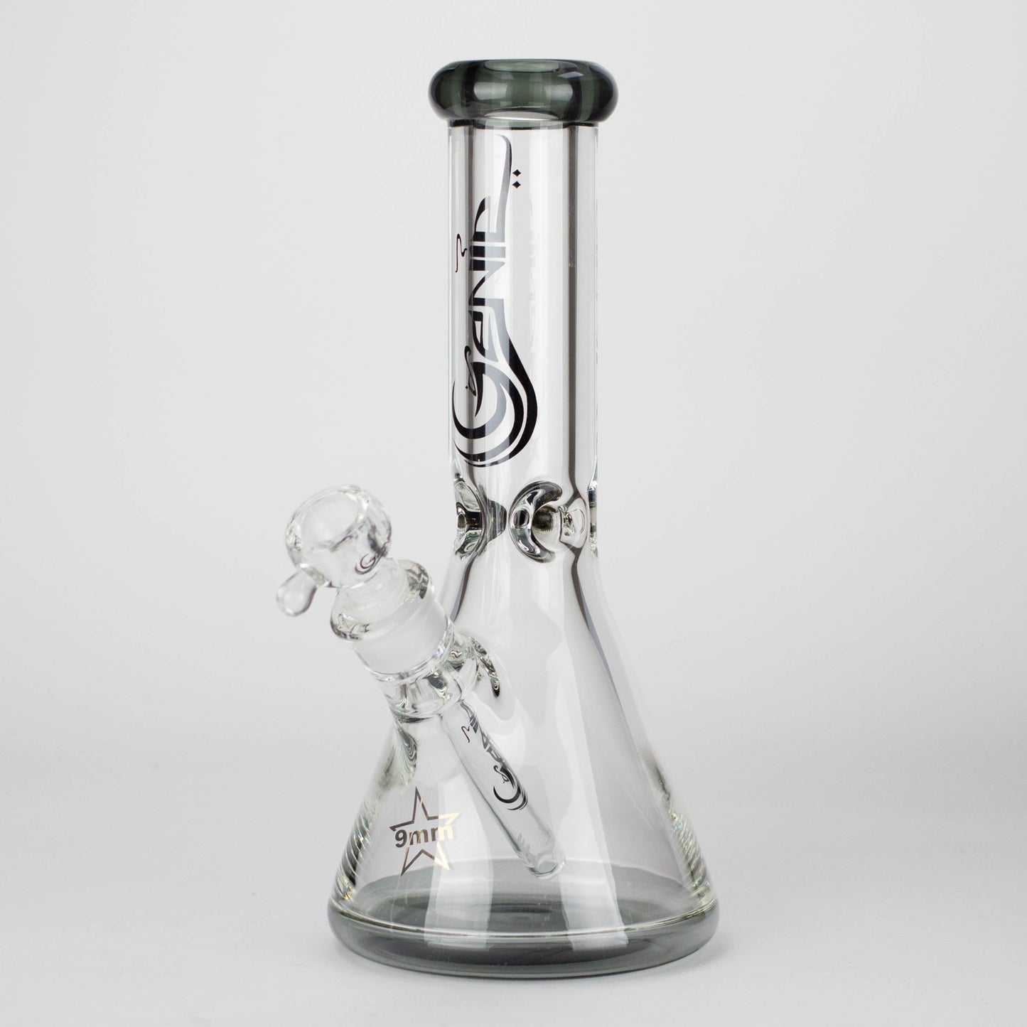 Genie | 12" Classic Beaker Bong – 9 mm Thick Clear Glass