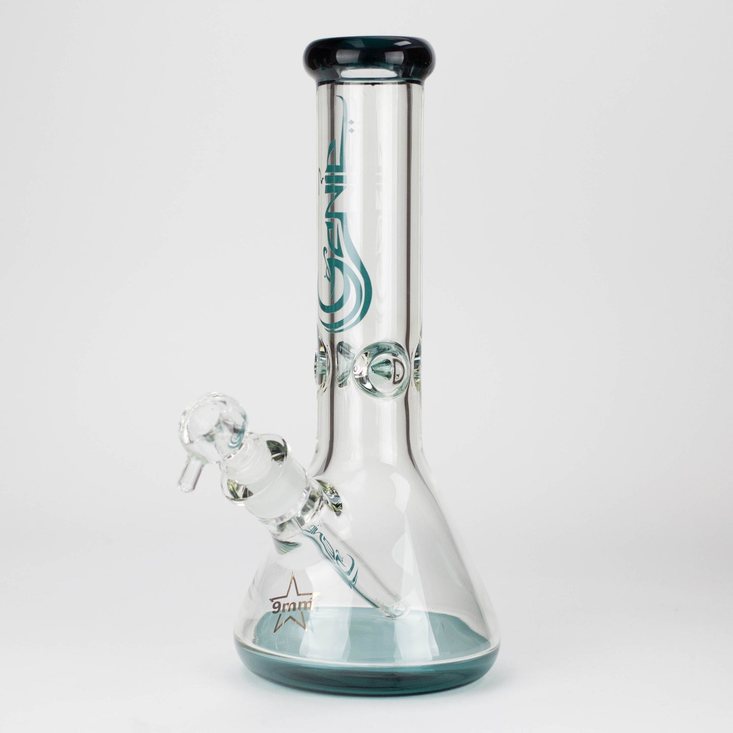 Genie | 12" Classic Beaker Bong – 9 mm Thick Clear Glass