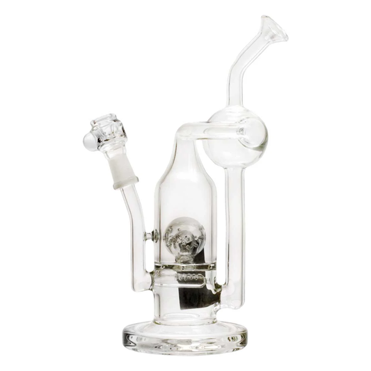 Pure Glass | 8" Solaris Inline Recycler 10mm - Flower and Dab