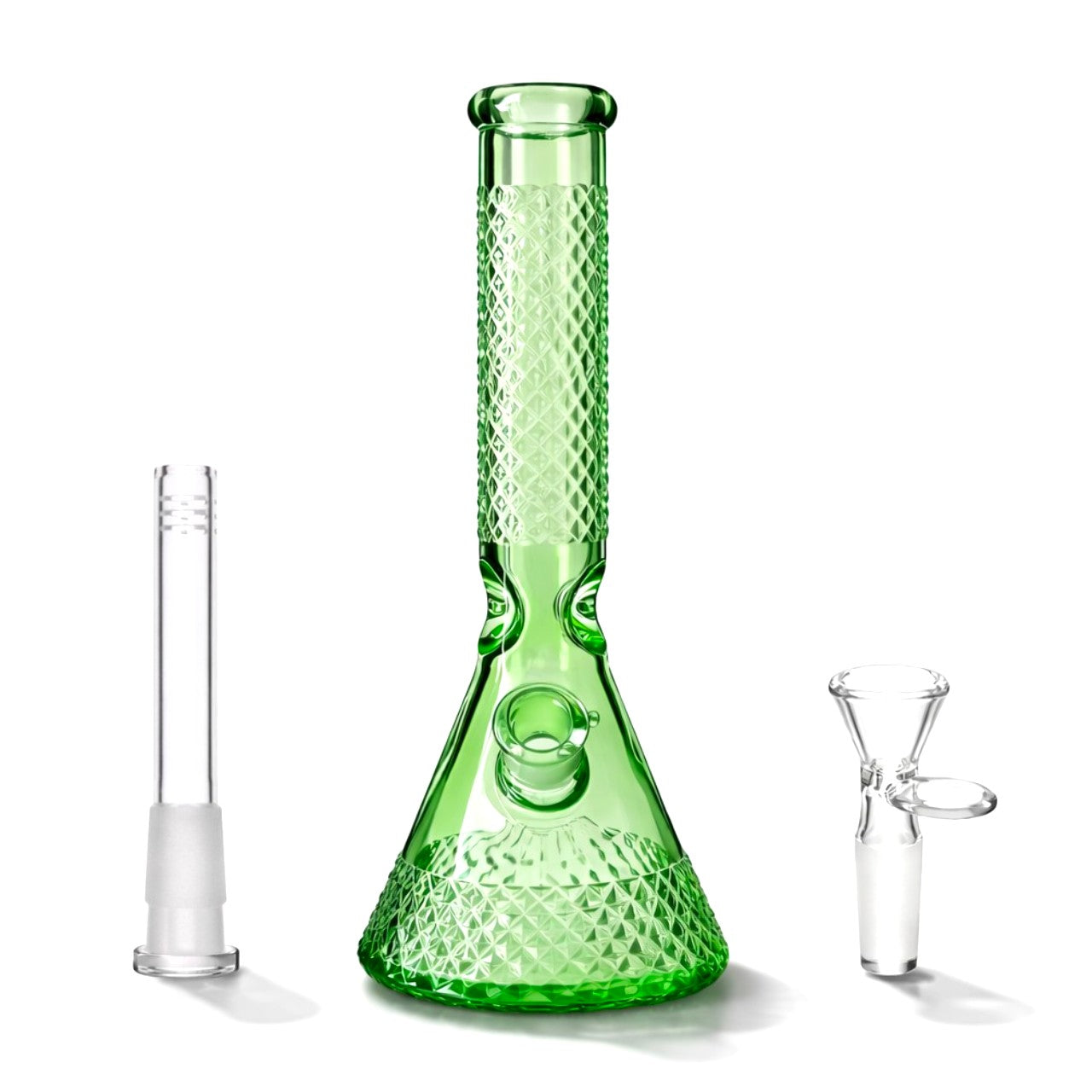 12.5” Diamond Beaker Bong – 7mm Thick Glass w/ Gift Box