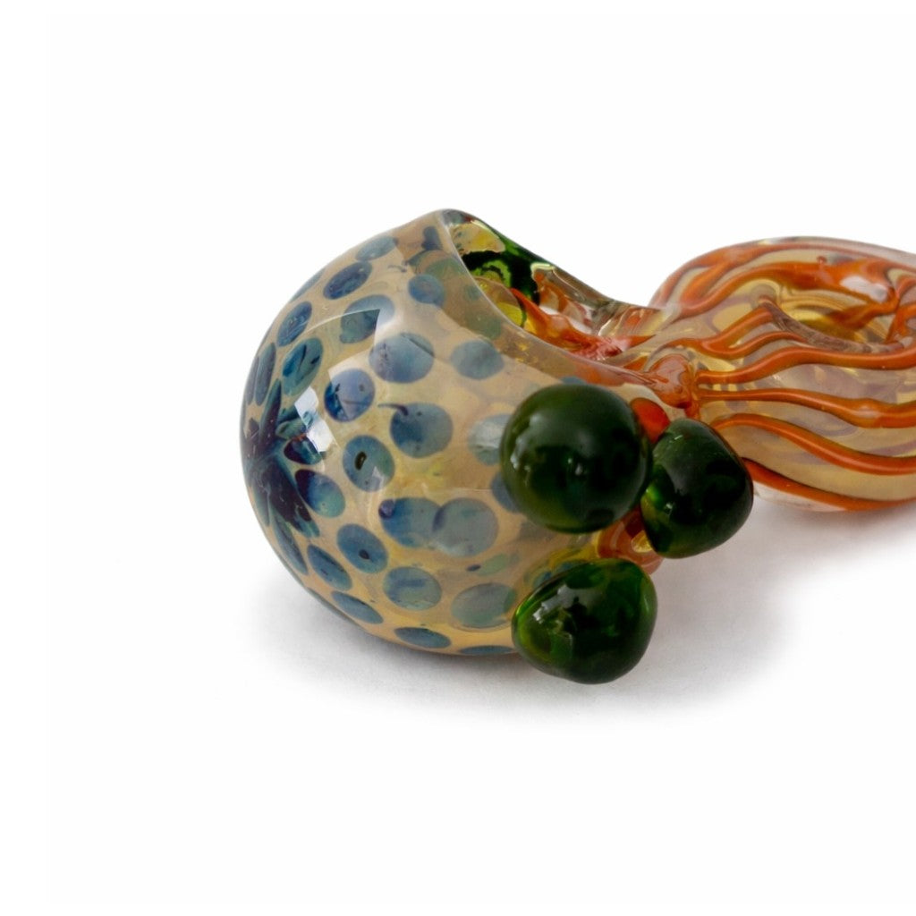 5” Artistic Double Glass Hand Pipe-Assorted Color