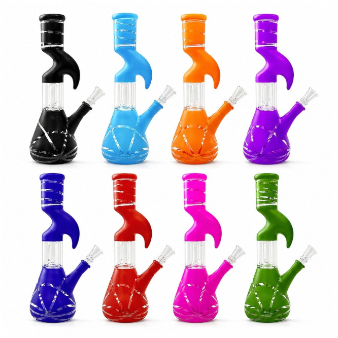 10" Splashguard Zong Glass Perc- 8 Assorted Colours