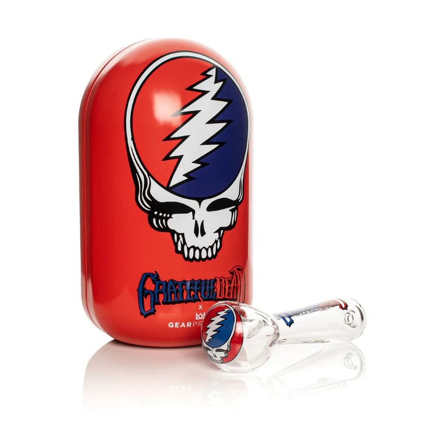 Grateful Dead x GEAR Premium® | 4.5" Steal Your Face Spoon Hand Pipe In Collectible Tin