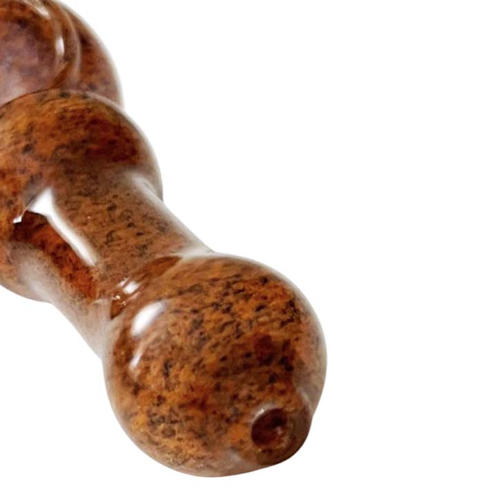 4-1/2" Sunstone Pebble Glass Pipe-Assorted Colours-2CT