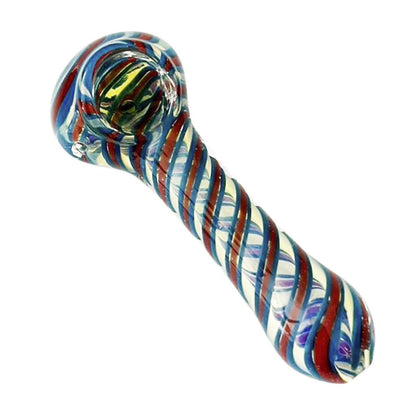 4-1/2" Fusion Spin Spoon Glass Pipe-2CT Assorted