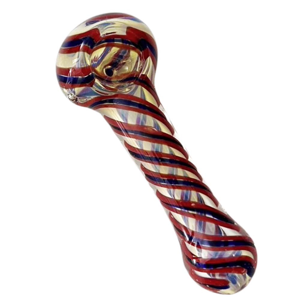 4-1/2" Fusion Spin Spoon Glass Pipe-2CT Assorted