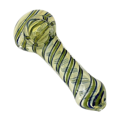 4-1/2" Fusion Spin Spoon Glass Pipe-2CT Assorted