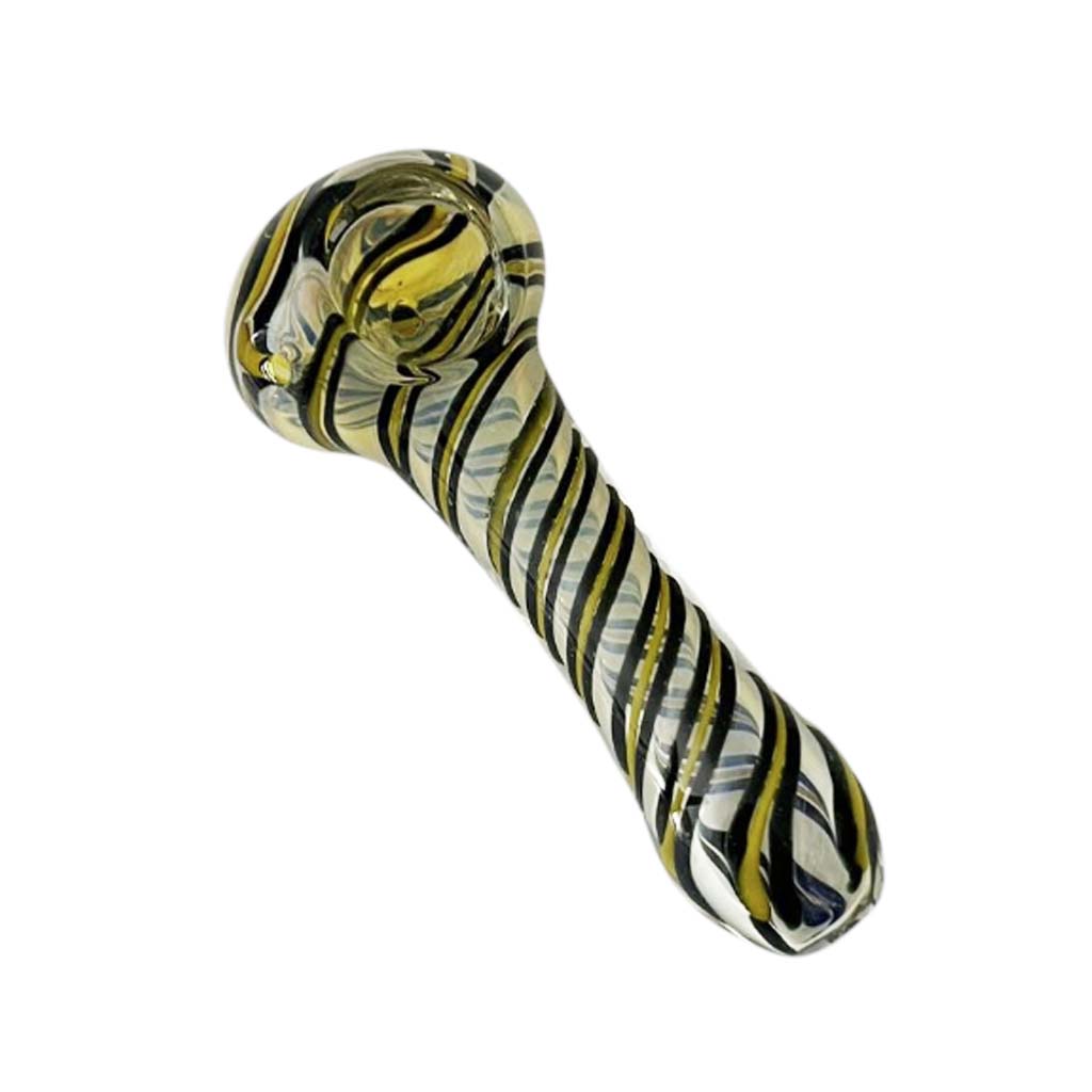 4-1/2" Fusion Spin Spoon Glass Pipe-2CT Assorted
