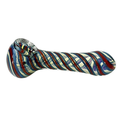 4-1/2" Fusion Spin Spoon Glass Pipe-2CT Assorted
