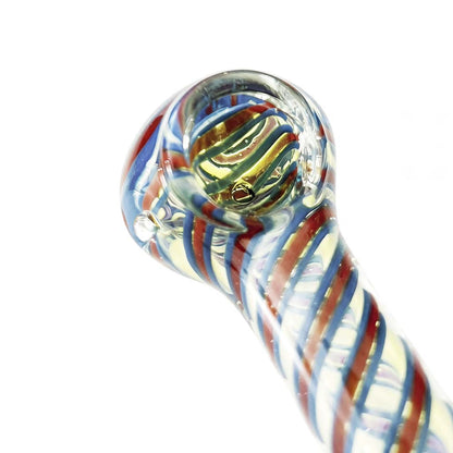 4-1/2" Fusion Spin Spoon Glass Pipe-2CT Assorted