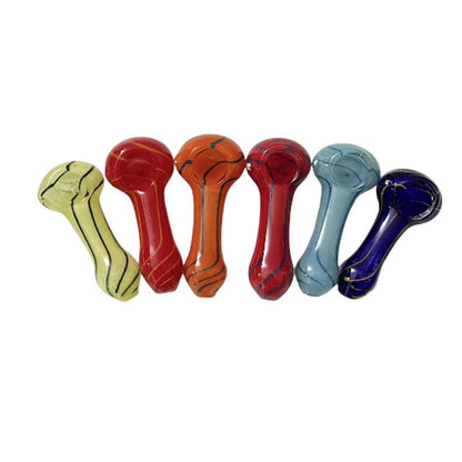 Inside-Out Havey Duty 3.5" Glass Pipe-Assorted Design-2CT