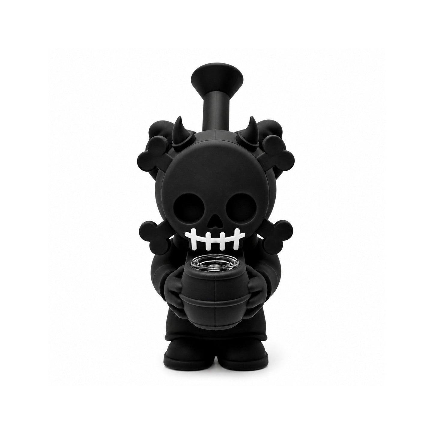 6" Devil Skull Silicone Water Pipe