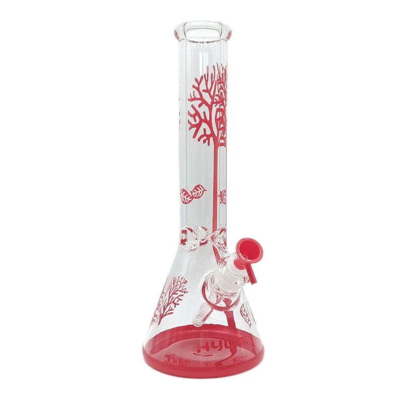 14" Tree Design Hydro Glass Bong  (MST048)