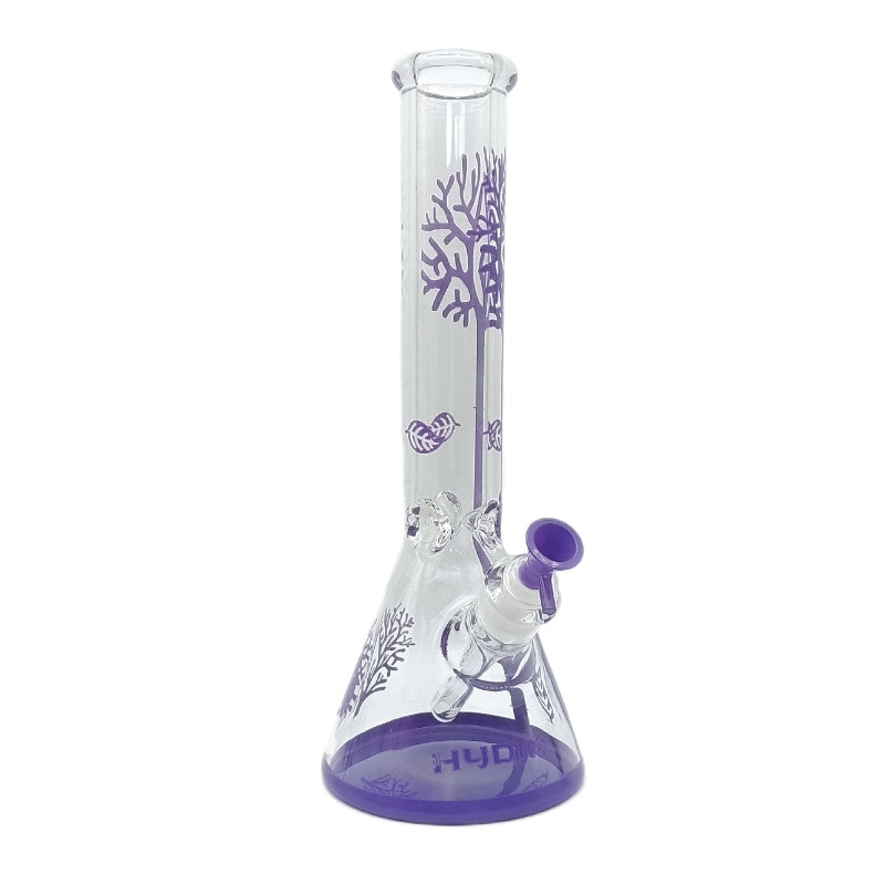 14" Tree Design Hydro Glass Bong  (MST048)