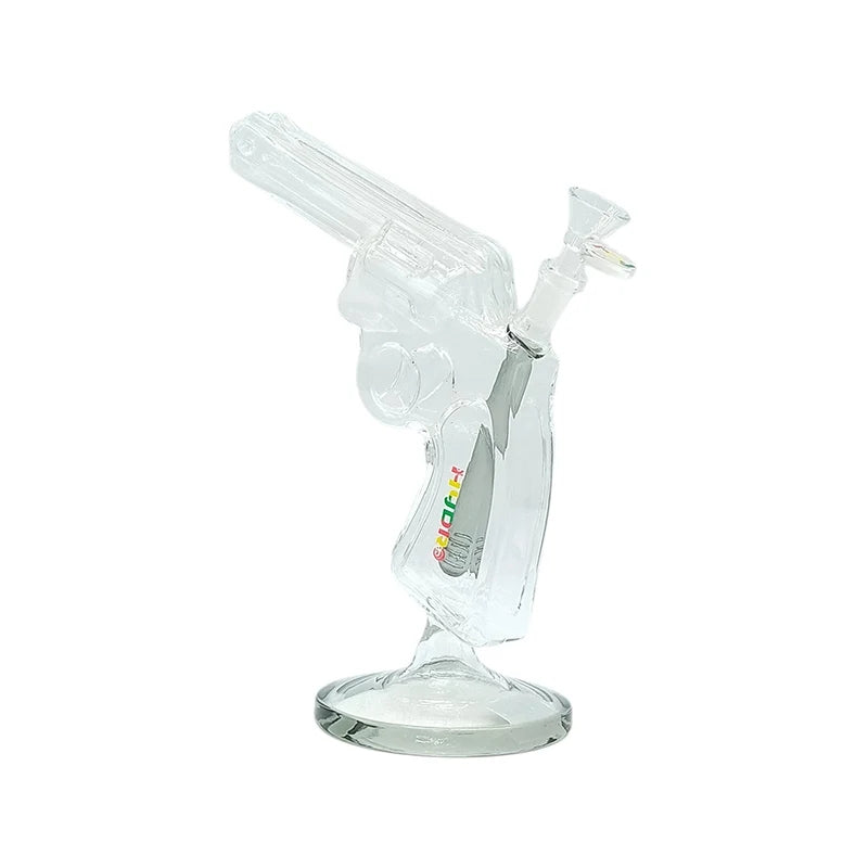 9" Revolver-Shaped Glass Water Pipe
