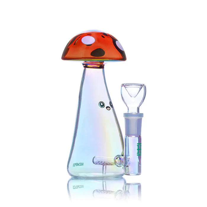 Hemper | 5.75" Trippy Shroom Glass Bong – Iridescent Finish