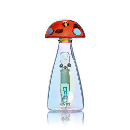 Hemper | 5.75" Trippy Shroom Glass Bong – Iridescent Finish