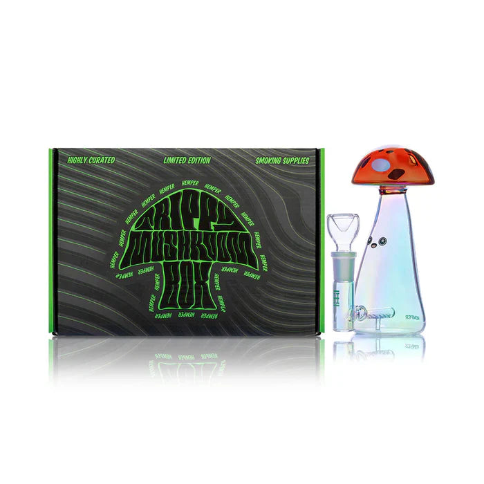Hemper | 5.75" Trippy Shroom Glass Bong – Iridescent Finish