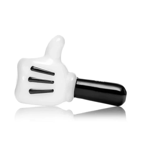 Hemper | 4" High Jinx Glass Hand Pipe – Cartoon Thumbs Up Design