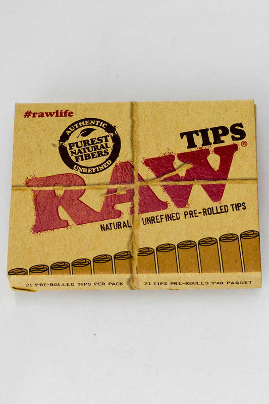 Raw Rolling paper pre-rolled filter tips - 20 packs